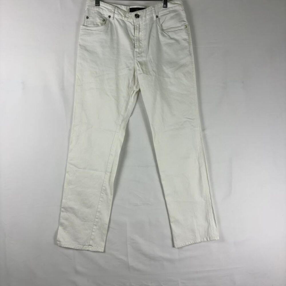 Brioni White Slim Straight Men’s Jeans - Clean White Denim